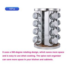USSE nouveautés rotatif étagère à épices organisateur cuisine tour tournante organisateur acier inoxydable pour cuisine stockage - Product Image 2