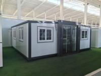 Maison conteneur préfabriquée moderne, mobile et extensible, résistante aux ouragans, 40 pieds x 20 pieds, 4 chambres, structure en acier préfabriquée, maison portable