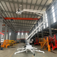 Plateforme élévatrice à ciseaux remorquable hydraulique robuste pour charges lourdes, capacité de charge 200 kg, hauteur de levage 10-22 m pour entrepôt