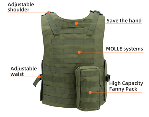 Gilet tactique multifonctionnel Oxford noir Systèmes de sécurité MOLLE Fournitures d'équipement d'équipement Vente sur gilet tactique multifonctionnel - Product Image 5