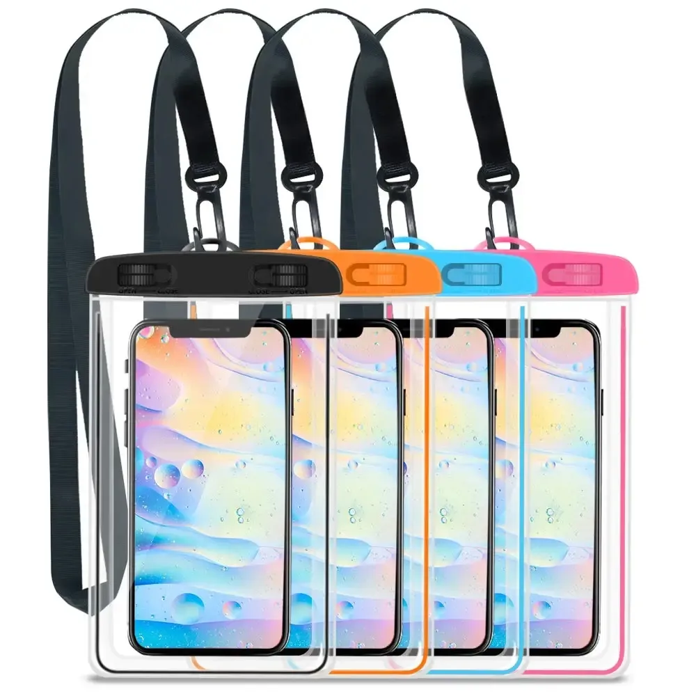 Universal tas ponsel tahan air PVC untuk semua ponsel casing ponsel tahan air bening