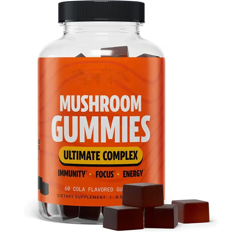 Tedarikçisi karışık mantar chaga maitake cordyceps reishi aslan mane türkiye uzun immune savunma enerji sağlamak mantar gummies