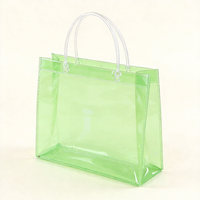 Sac de plage en PVC écologique avec logo personnalisé, holographique, coloré, avec poignée en TPU, sac de shopping holographique