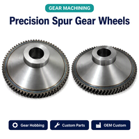 Service de fraisage CNC sur mesure, grande roue dentée en acier inoxydable avec moyeu surélevé et centre alvéolé pour boîte de vitesses, directement de l'usine OEM
