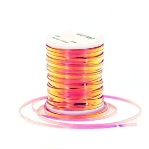 Mylar plat 1mm Tinsel 2 tons holographique Flash matériel de fixation de mouches pour sec/humide nymphe <span class=keywords><strong>Streamer</strong></span> <span class=keywords><strong>leurre</strong></span> de pêche à la <span class=keywords><strong>truite</strong></span> - Product Image 6