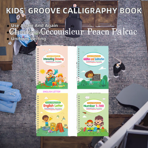 Cuaderno <span class=keywords><strong>de</strong></span> Práctica <span class=keywords><strong>de</strong></span> Caligrafía para Niños Groove, con Encuadernación en Espiral, Papel <span class=keywords><strong>de</strong></span> Cartón Resistente - Product Image 2