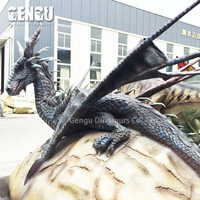 Haute Simulation Chinois Dragon Modèle Dinosaure Animatronique Sculpture