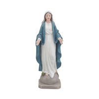 Magnifique statue de la Vierge Marie de 8,54 pouces, sculpture artistique en résine peinte à la main, icône religieuse pour la maison et l'église