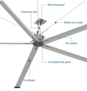Preço do ventilador de teto grande industrial QX de alto volume e baixa velocidade