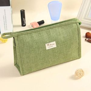 Wholesale Custom Logo Printed Waterproof Polyester Jute Storage Bags Makeup Zipper <b>Pouch</b> for Women and <b>Men</b> - Product Image 4