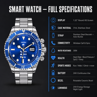 Montre connectée GPS intelligente, étanche IP67, avec carte SIM, compatible Android et iOS, appels sans fil, écran tactile, montre de santé, montres connectées sportives pour hommes et femmes