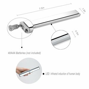 10 LED PIR LED 运动传感器橱柜灯橱柜衣柜床灯 LED 内阁夜灯衣柜楼梯厨房 - Product Image 4