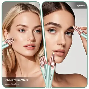 Tondeuse à cheveux portable <span class=keywords><strong>pour</strong></span> femmes, deux en un, multifonctionnelle, tondeuse à sourcils et <span class=keywords><strong>appareil</strong></span> d'épilation - Product Image 4