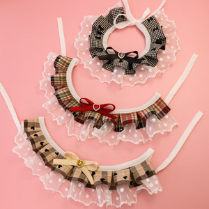 JM-New Bow Lace Cat Bibs Collar Small Dogs Bandana Bow <strong>Tie</strong> Kitten Dog <strong>Scarf</strong> Princess Style <strong>Pet</strong> Bandana Cat Accessories - Product Image 2