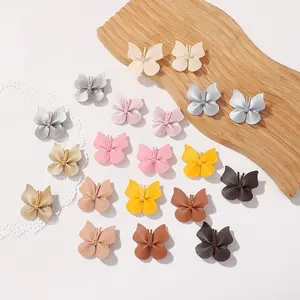 New European And American Small Waist Leather Butterfly Hair Clip For Baby Hair Accessories