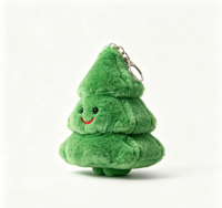 Porte-clés en peluche personnalisé, arbre de Noël en peluche, jouet en peluche, design personnalisé, porte-clés en peluche doux, cadeau promotionnel de Noël