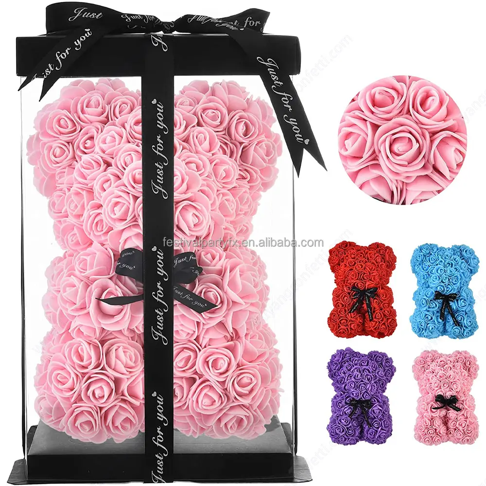 Oyuncak gül ayı kutusu çiçek kız arkadaşı eşi anne fikir korunmuş çocuklar San dekorasyon erkekler kadınlar 2023 sevgililer günü hediye