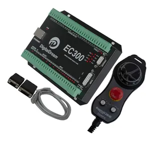 Ethernet CNC בקר ערכת Mach3 בקרת כרטיס 4 ציר EC300 עם DDMPG ידני דופק גנרטור עבור מיני CNC מכונת