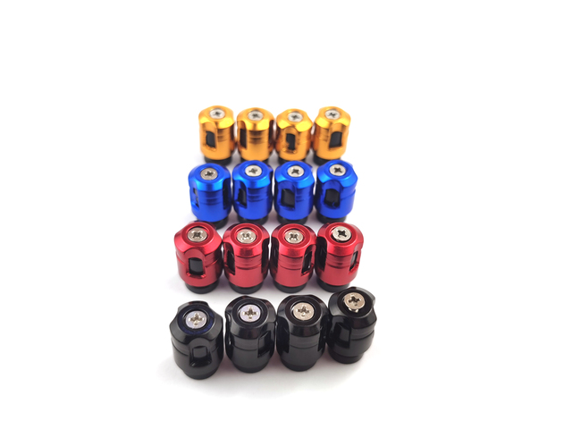 Universal Aluminum Two-piece Schrader Tire Valve Stem Caps Dustproof Corrosion Resistant Air Leak Proof Cover for Car SUV Bike