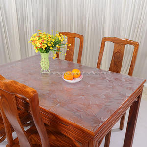 PVC 투명 테이블 매트 책상 보호 매트 맞춤형 장식 프린트 식탁 매트 - Product Image 4