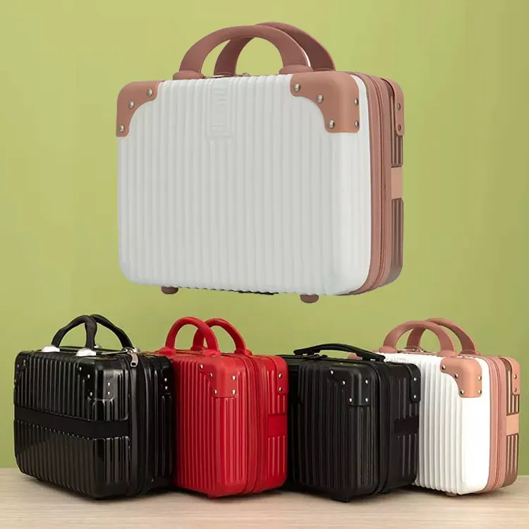 Fashion Custom Portable Suitcase Cute Makeup Bag Hard Shell Password Box Cartoon Travel Souvenir Zipper Cosmetic Case