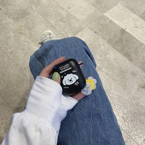 Coque en silicone imprimée chien blanc <span class=keywords><strong>mots</strong></span> simples noirs pour Airpods 1 2 3 4 cosses drô<span class=keywords><strong>les</strong></span> couverture en caoutchouc souple pour Airpod Pro2 - Product Image 2