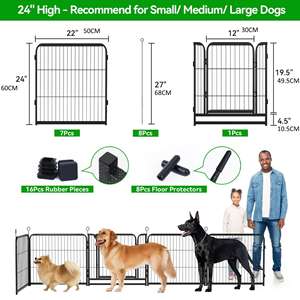 Meilleur intérieur métal chiot course clôture petit moyen grand chien intérieur extérieur isolation clôture personnalisable extérieur bouton parc pour animaux de compagnie - Product Image 2
