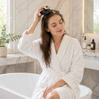 Tragbarer Kopfhaut-Massagegerät Kabellos mit Wärme und Vibration Mehrere Modi Wiederaufladbares Haarpflegegerät zur Stresslinderung und Entspannung
