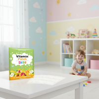 Patch de vitamines pour enfants, patch transdermique multivitaminé avec tissu non tissé/film PU 3x3cm pour soutenir l'immunité des enfants