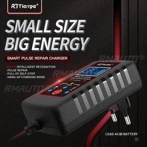 Chargeur de batterie de moto automatique intelligent RJtianye avec pince de 2 m pour batterie au plomb-acide 6V-12V 2Ah-20Ah - Product Image 4
