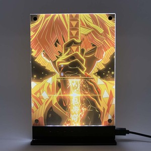 Lámpara de Noche LED con Retroiluminación de Anime Demon Slayer, Zenitsu Agatsuma, para Decoración de Dormitorio, Juegos, Lámparas de Mesa, Letrero LED, <span class=keywords><strong>Kimetsu</strong></span> <span class=keywords><strong>No</strong></span> <span class=keywords><strong>Yaiba</strong></span> - Product Image 1