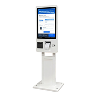 Kiosco de autoservicio de divisas con pantalla táctil capacitiva Android, Intel Core I5/I7, 1 año de garantía, SDK, lector de códigos de barras, metálico