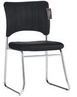 Vente en gros nouvelle chaise de bureau à dossier bas en cuir PU et tissu maillé empilable chaise visiteur pour la réception et la salle de réunion