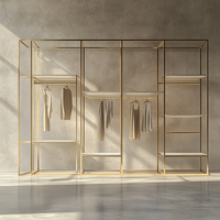 Porte-vêtements haut de gamme personnalisé en acier inoxydable pour femmes et enfants présentoirs à vêtements pour magasins de vêtements