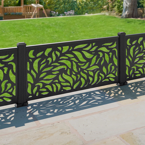 Portail <span class=keywords><strong>de</strong></span> clôture en aluminium durable et moderne, résistant à la corrosion, avec revêtement en poudre, design artistique en acier découpé au laser <span class=keywords><strong>pour</strong></span> la décoration extérieure <span class=keywords><strong>de</strong></span> jardin - Product Image 3