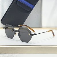 T-HE TROFEO 50-18-141 Lunettes de soleil de haute qualité pour hommes et femmes, lunettes de soleil de créateur, style punk classique, luxe, titane, UV400, avec boîte