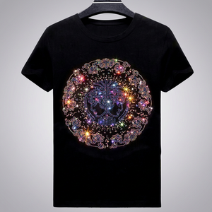 GORILLA POWER GEARS Camisetas de Hombre con Pedrería, 100% Algodón, Corte Holgado, Manga Corta, Secado Rápido, Transpirables, de Alta Calidad - Product Image 1