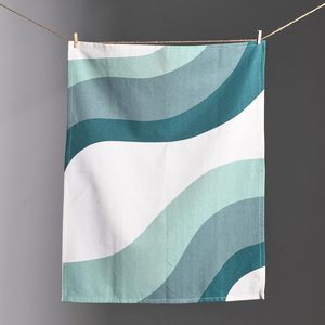 Essuie-tout de cuisine en coton imprimé numériquement, écologique, personnalisé, super doux, en coton et lin, pour le nettoyage de la vaisselle - Product Image 3