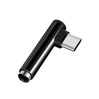 Neuer USB 3.0 2-in-1 Winkeladapter Vergoldeter Typ-C zu 3,5mm Klinkenstecker Kopfhörer-Aux-Konverter für iPhone Samsung Huawei