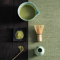 Ensemble de tasses à matcha en céramique et porcelaine résistantes à la chaleur avec dégradé contrastant, brosse mélangeuse, simplicité moderne pour le matcha Qh Dehua