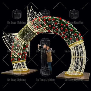 Large Christmas Light Arch for Outdoor Shopping Plazas Parks Resorts City Streets and Seasonal Entrance Displays - Product Image 4