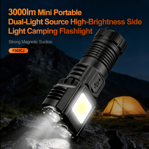 WOSEN USB Rechargeable Waterproof IP65 LED Flashlight 3000 Lumens Magnetic Tail Handheld Torch - Product Image 2