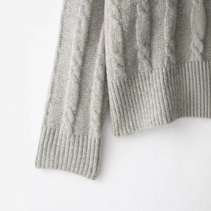 <span class=keywords><strong>Pull</strong></span> en maille torsadée en polyester doux pour femmes, style coréen, vente chaude transfrontalière sur <span class=keywords><strong>AliExpress</strong></span>, PB&ZA - Product Image 3