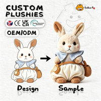 Peluche Lapin Mignon Personnalisée OEM, Jouet en Peluche Doux, Mascotte d'Entreprise Personnalisée, Personnalisation de Haute Qualité, CE CPC