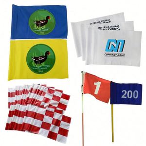 ธงกอล์ฟขนาด20X14นิ้วธงกอล์ฟแบบปักโลโก้ออกแบบได้ตามต้องการ - Product Image 1