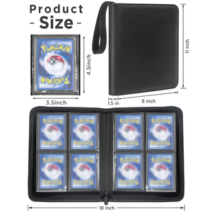 4 túi ringless160 bên tải Túi PU thẻ Bộ sưu tập thẻ Album TCG thể thao trò chơi kinh doanh thẻ chất kết dính - Product Image 2