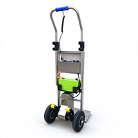 Chariot électrique portable 48V 7.5AH à batterie lithium, pliable en aluminium, pour le transport de marchandises sur et en bas des escaliers