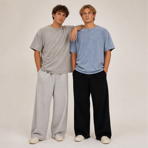 Pantalon de survêtement ample pour homme, coupe large, avec cordon de serrage, décontracté, OEM ODM personnalisé - Product Image 5