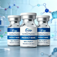 Étiquettes personnalisées imperméables holographiques pour flacons de peptides 2ml 5ml 10ml Impression de logo personnalisée pour usage cosmétique