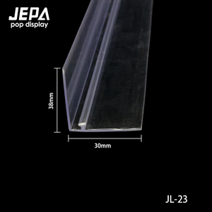 <span class=keywords><strong>Rail</strong></span> avant transparent de diviseur de poussoir d'étagère de bouchon d'étagère de supermarché avec le dos auto-adhésif - Product Image 3